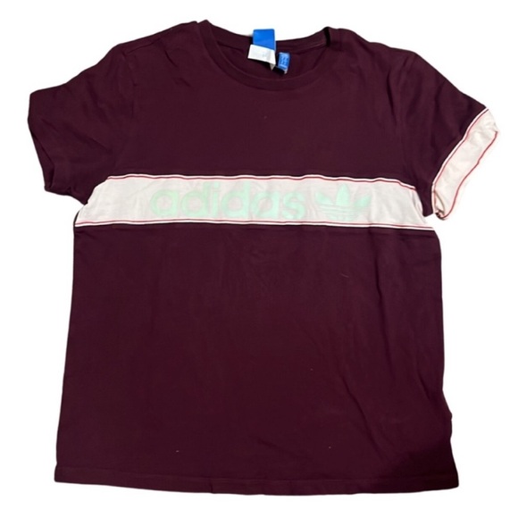Adidas Originals Retro Panel Logo T-Shirt Size Medium
Maroon Short Sleeve - Picture 1 of 8